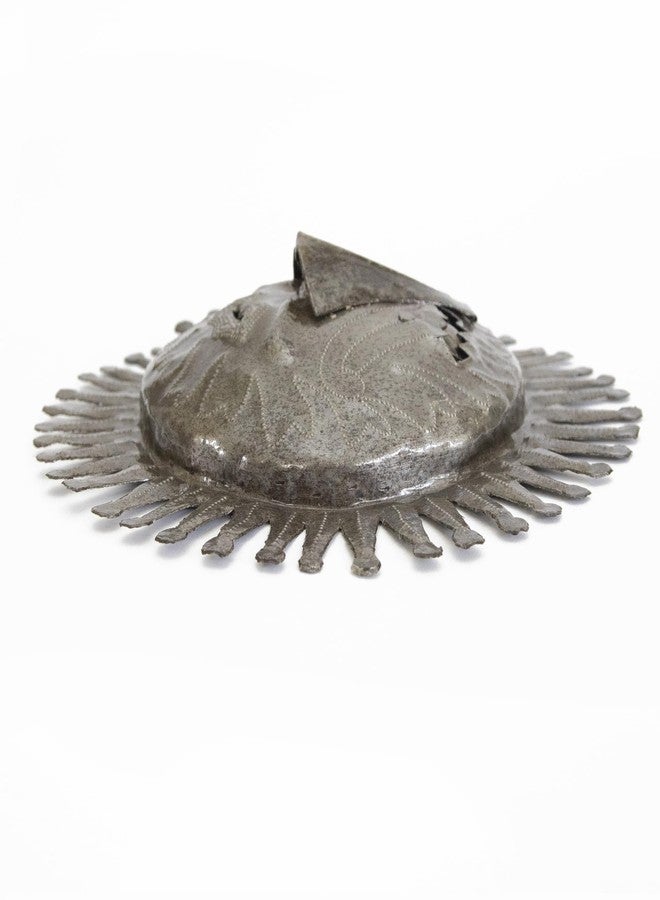 Global Crafts - Haitian Metal Wall Art Sun & Moon - 10" Recycled Handmade 3-D Sun Face - Image 4