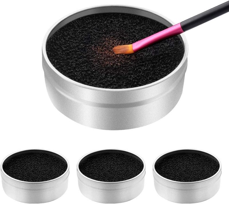 Heqishun Brush Colour Removal Sponge 3 Pack Dry Makeup Brush Cleaner Sponge Quick Brush Cleaner Solution