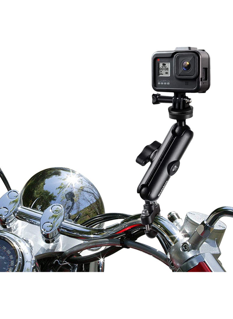 Motorcycle Bike 360° Rotating Adjustable Sports Camera Mount Compatible with DJI Action 2 and Gopro 7 8 9 10 and Insta 360d and Other Sports Cameras - Image 1