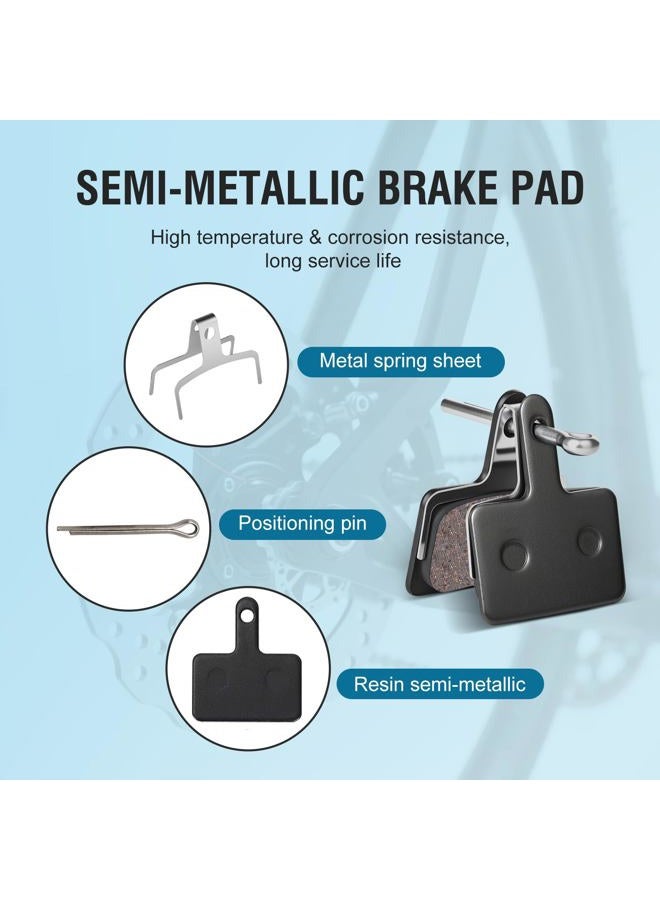 SkyStage 4 Pairs Bike Brake Pads, Disc Brake Pads (Resin,Semi-Metallic) for Mountain Bike Disc Brakes, Bicycle Brake Pads Compatible with TRP Tektro Shimano Deore Br Ebike Brake Pads - Image 5