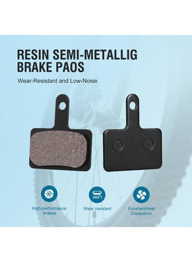 SkyStage 4 Pairs Bike Brake Pads, Disc Brake Pads (Resin,Semi-Metallic) for Mountain Bike Disc Brakes, Bicycle Brake Pads Compatible with TRP Tektro Shimano Deore Br Ebike Brake Pads - Image 3