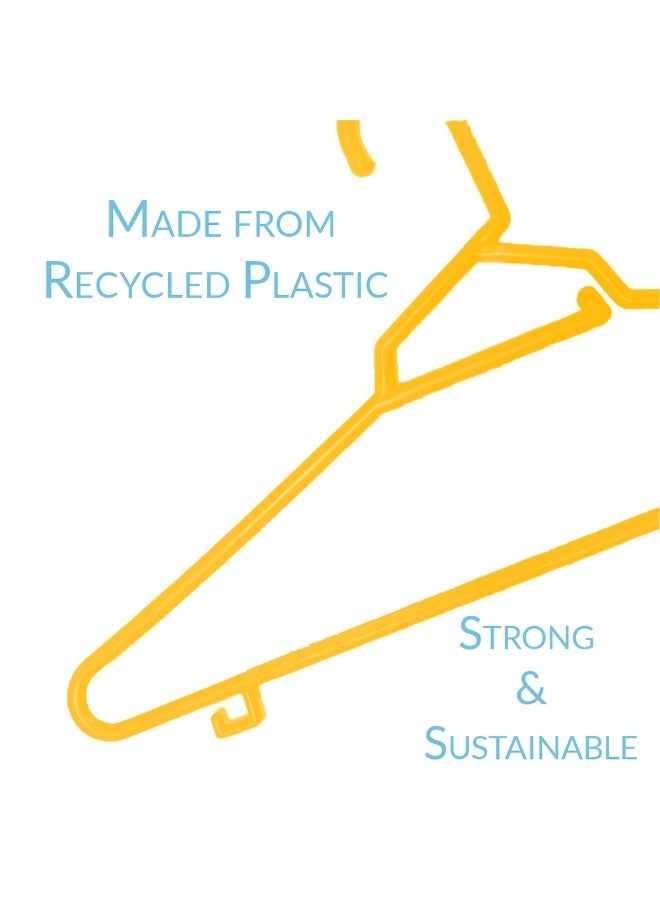 Ethic Solutions 24pcs of 17" Plastic Round Hangers – 17 Inch Length x 8.9 Inch Height – Durable Clothes Hangers for Shirts, Pants, Coats, Closet & Retail Use – Yellow - Image 5