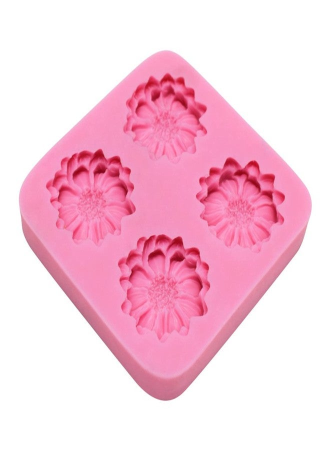 Anktily Chrysanthemum Daisy Flower Fondant Cake Silicone Mold, 4 Cavities Chocolate Candy Sugar Cupcake Cookies Mold Polymer Clay Resin Epoxy Mold Bakeware Pastry Tool - Image 5