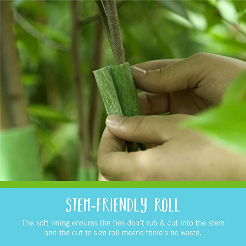 VELCRO Brand ONE-WRAP Ties | Tree and Plant Supports for Effective Growing | Strong Gardening Grips are Reusable and Adjustable | Cut-to-Length, 18 ft x 2 in, Green-Recycled Plastic - Image 4