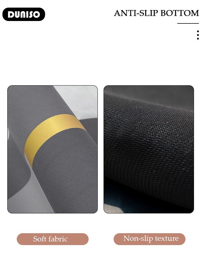 DUNISO Diatom Mud Bath Mat Set Bathroom Kitchen Rug Mat Extra Soft and Absorbent Bath Rugs Non-Slip Quick Drying Floor Bath Tub Mat for Bathroom Floor Tub and Shower 50*80CM+50*160CM - Image 2