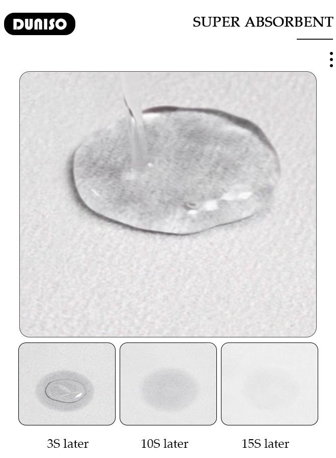 DUNISO Diatom Mud Bath Mat Set Bathroom Kitchen Rug Mat Extra Soft and Absorbent Bath Rugs Non-Slip Quick Drying Floor Bath Tub Mat for Bathroom Floor Tub and Shower 50*80CM+50*160CM - Image 5