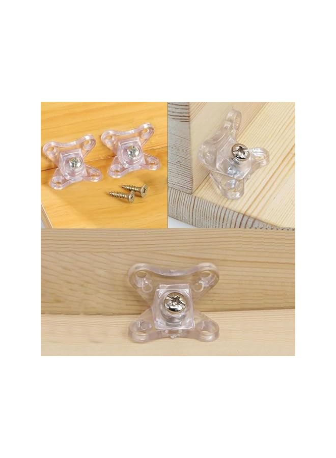 PROMASS promass Removable Corner Brace, Butterfly Corner Brace, L Corner Bracket Right Angle for Wooden Furniture, Transparent (8)  - Image 4