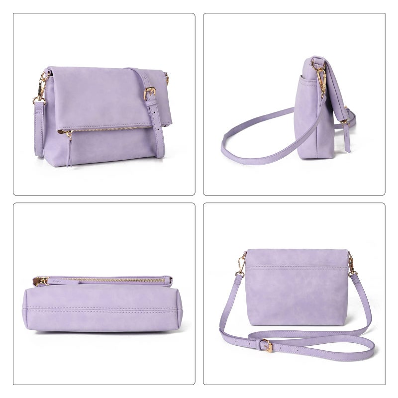 Gladdon Small Crossbody bags for Women Cross body Purse Shoulder Bag Pastel Violet - Image 3