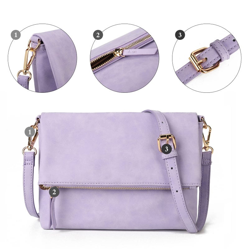 Gladdon Small Crossbody bags for Women Cross body Purse Shoulder Bag Pastel Violet - Image 4