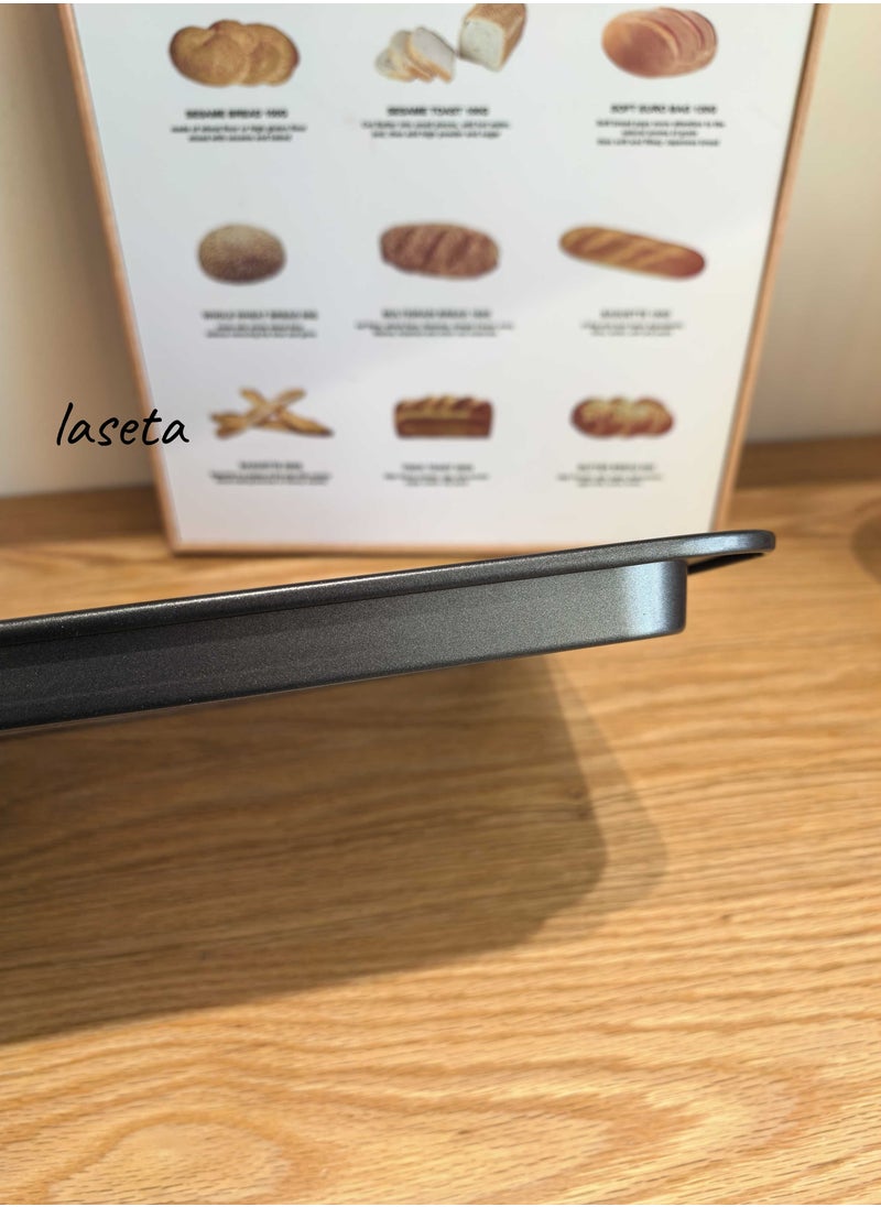 Laseta Black Bakeware ，Non-Stick Baking Pan ,Size: 16.9"*10.6"*0.9"  - Image 2