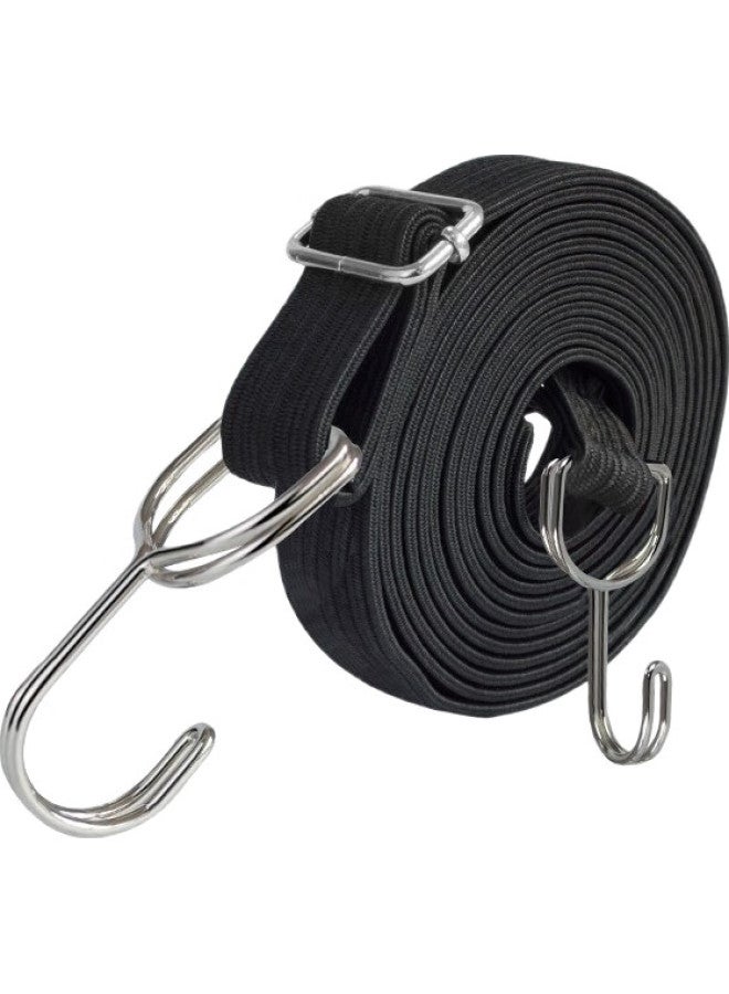 HOTUN Elastic Cable Tie, Bicycle Motorcycle Electric Bike Binding Strap, Black, 3 Meters, Ks-B - Image 3