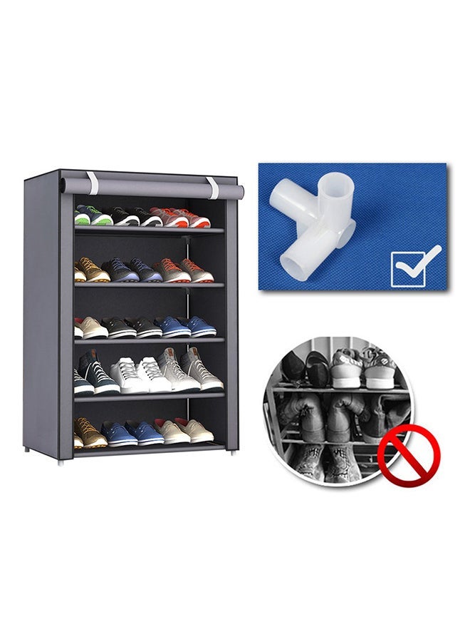 Shoes Organizer Rack Grey 90x60x30cm - Image 3