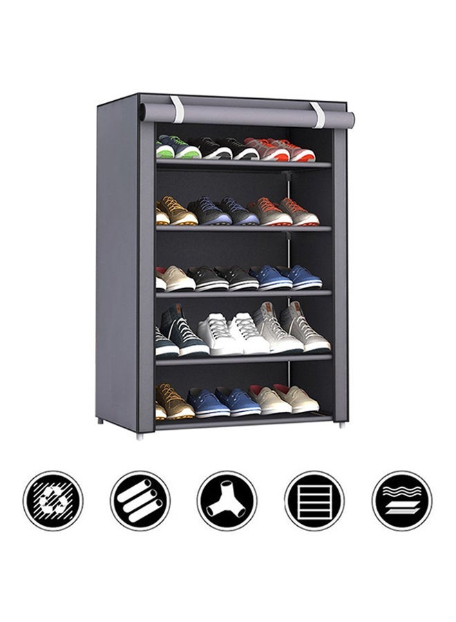 Shoes Organizer Rack Grey 90x60x30cm - Image 2