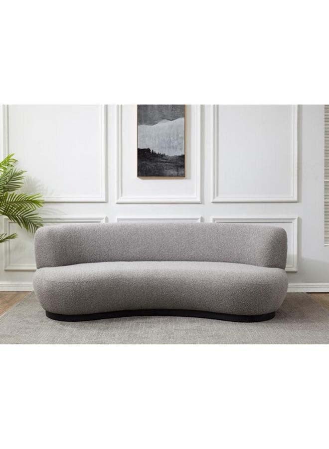 Al Home Alhome Grey Boucle 3 Seater Sofa - 110111286 300x85 cm