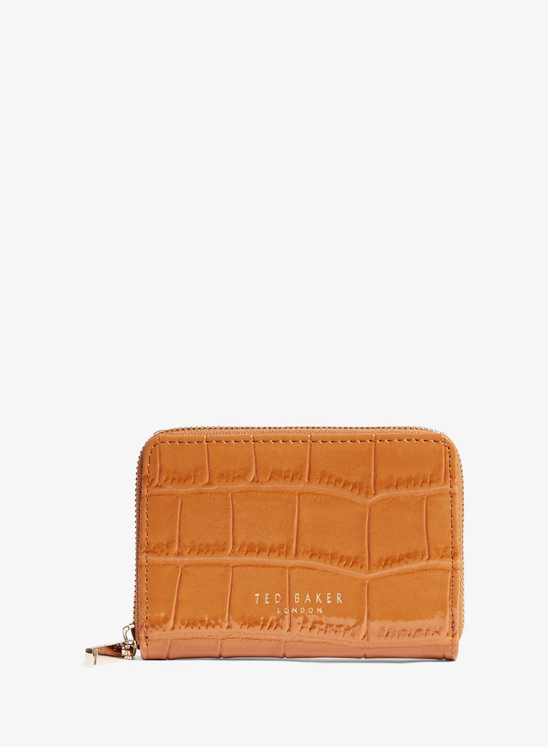تيد بيكر Croc Effect Small Zip Around Wallet