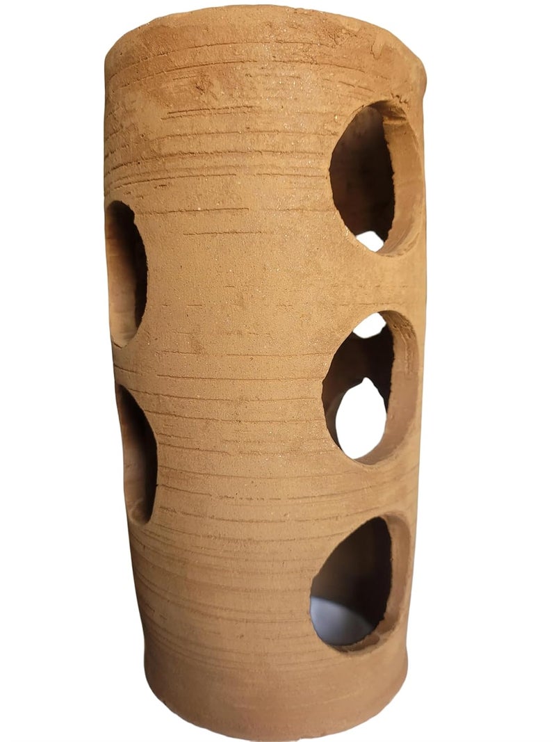 RUKDA Terracotta Aquarium Decoration – Fish Tank Cave Shelter, Ideal Breeding Hideout for Betta Fish, Shrimp, Goldfish, and Small Reptiles – Eco-Friendly & Safe (EarthHaven Tunnel) - Image 2