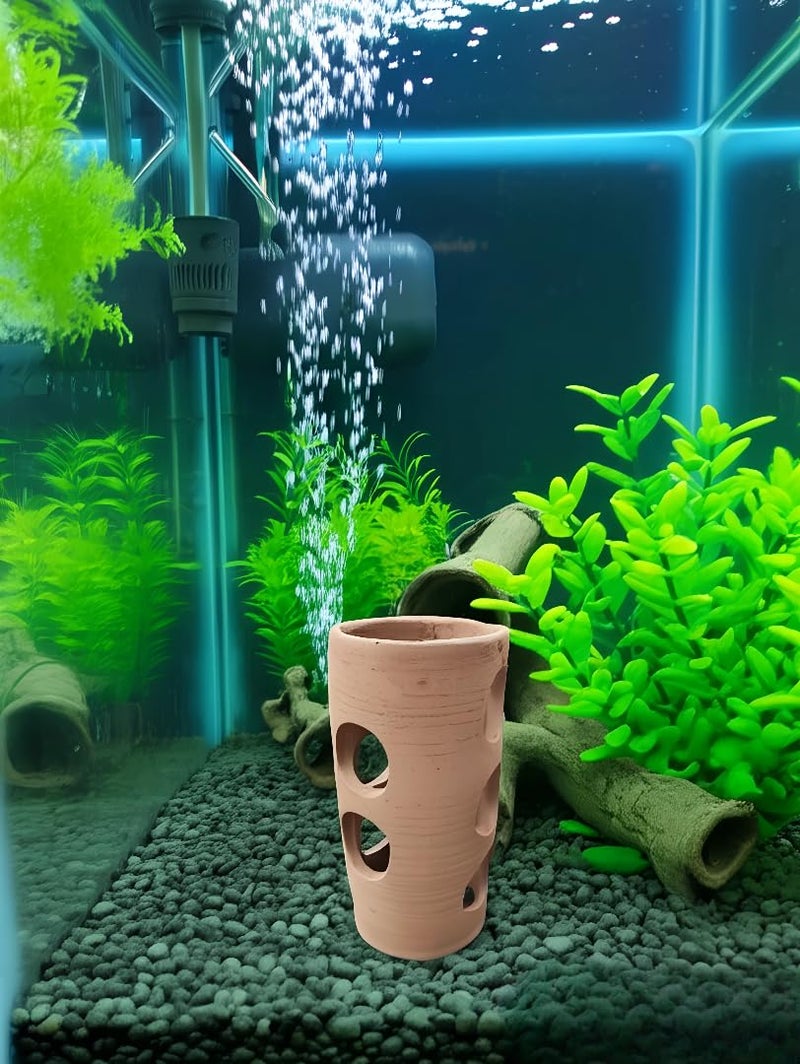 RUKDA Terracotta Aquarium Decoration – Fish Tank Cave Shelter, Ideal Breeding Hideout for Betta Fish, Shrimp, Goldfish, and Small Reptiles – Eco-Friendly & Safe (EarthHaven Tunnel) - Image 5