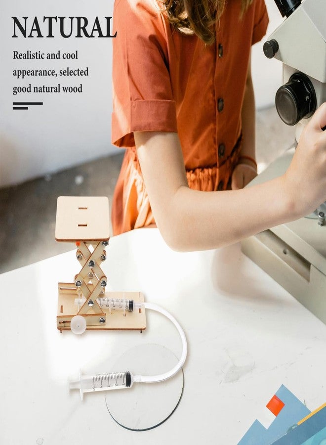 ياردوي لعبة منصة الرفع الهيدروليكية من ياردوي للأطفال من سن 5 إلى 13 عامًا - أحجية تركيب علمية يمكنك صنعها بنفسك مع مجموعة بناء خشبية، لعبة تعليمية لتعلم ضغط الهواء وعلوم وتكنولوجيا وهندسة ورياضيات - Image 2