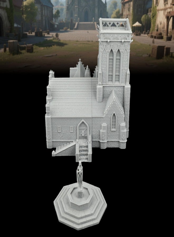 AUSPDICE مجموعة AUSPDICE DND Terrain Sacred Church - مجموعة بناء RPG من 7 قطع لألعاب تقمص الأدوار على الطاولة، متوافقة مع مجسمات 28 مم، خريطة Dungeons and Dragons وملحقات TTRPG - AF1089 - Image 5