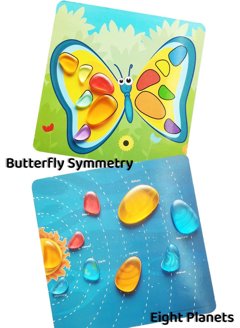 Moovant 40PCS Sorting Stacking Stones Toys, Rainbow Transparent Pebble Plastic Building Game Toy, Early Educational Learning Balance Stacking Toy  with Storage Box, Gift for for Preschool Educational Learning Kids - Image 3