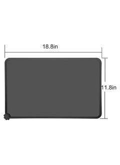 MahMir Feeding Mat, For Cat and Dogs Silicone Bowl Mat, Feeding Mat, Waterproof Dog Cat Mat Pet Placemat Premium Silicone FDA Grade Non-stick Non Slip Anti Spill Easy Clean  ( Black )  - Image 2