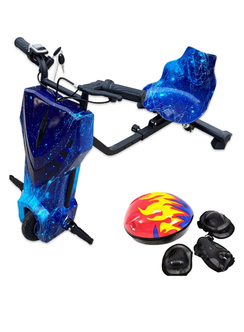 بيبي سكوتر كهربائي قوي ٣٦ فولت للانجراف والدوران ٣٦٠ درجة للأطفال والكبار – هيكل قابل للتعديل مع بلوتوث ومجموعة حماية، ثلاث سرعات، محرك بدون فُرش بقدرة ٢٥٠ واط، سرعة من ٨ إلى ١٥ كم/س، يتحمل وزن حتى ٨٠ كجم، مناسب لعمر ٦ سنوات وأكثر. - Image 1