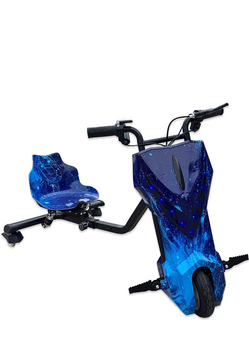 بيبي سكوتر كهربائي قوي ٣٦ فولت للانجراف والدوران ٣٦٠ درجة للأطفال والكبار – هيكل قابل للتعديل مع بلوتوث ومجموعة حماية، ثلاث سرعات، محرك بدون فُرش بقدرة ٢٥٠ واط، سرعة من ٨ إلى ١٥ كم/س، يتحمل وزن حتى ٨٠ كجم، مناسب لعمر ٦ سنوات وأكثر. - Image 2