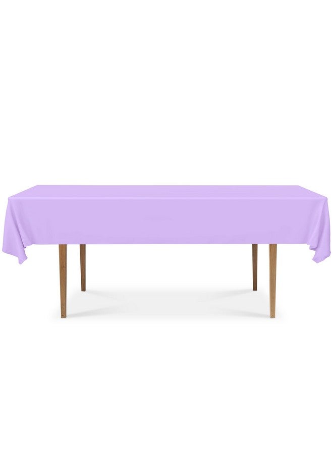 DecorRack 12-Pack Plastic Tablecloths, 54" X 108" Bulk Plastic Table Cover For Birthday Party, Graduation, Wedding, Picnic Celebration Tablecloths (Light Purple) - Image 5