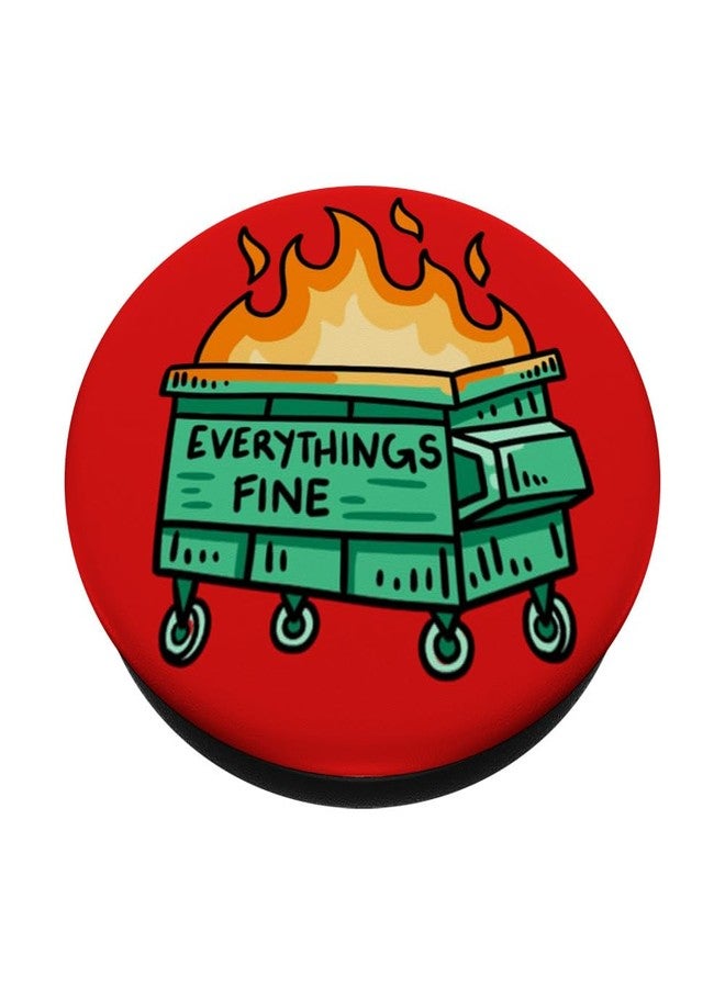 PopSockets Phone Grip – Funny PopSocket - Everythings Fine PopSockets Adhesive PopGrip - Image 2