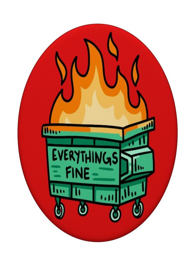 PopSockets Phone Grip – Funny PopSocket - Everythings Fine PopSockets Adhesive PopGrip - Image 3