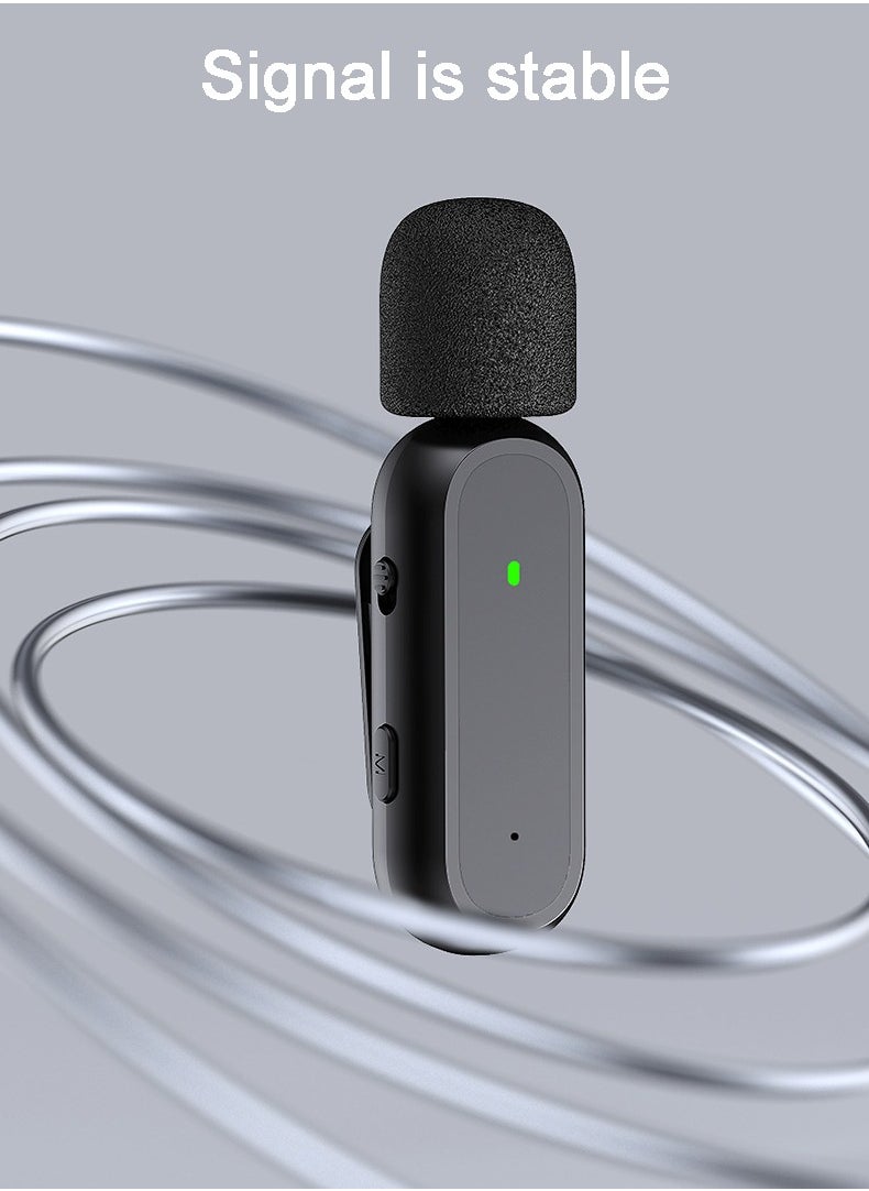 OULIYO - Professional Lavalier Microphone with Charging Case 2.4GHz Transmission Automatic Noise Reduction Works on Iphone Great for recording YouTube/interviews/videos/podcasts/audio recording/Tik Tok - Image 1