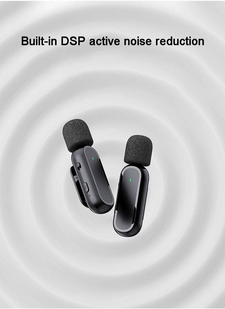 OULIYO - Professional Lavalier Microphone with Charging Case 2.4GHz Transmission Automatic Noise Reduction Works on Iphone Great for recording YouTube/interviews/videos/podcasts/audio recording/Tik Tok - Image 1