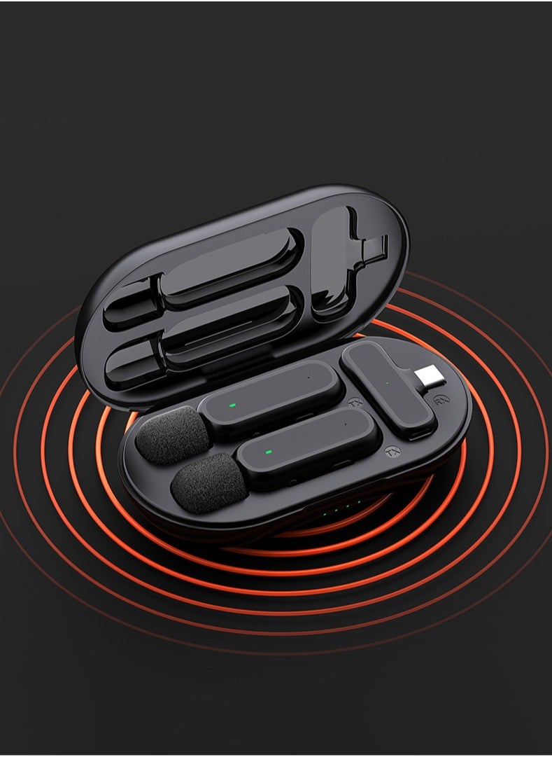 OULIYO - Professional Lavalier Microphone with Charging Case 2.4GHz Transmission Automatic Noise Reduction Works on Iphone Great for recording YouTube/interviews/videos/podcasts/audio recording/Tik Tok - Image 1
