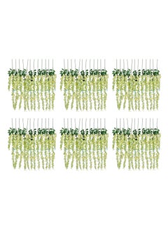 AIWANTO 12-Pcs Artificial Silk Wisteria Vine Ratta Silk Hanging Flower  - Image 3
