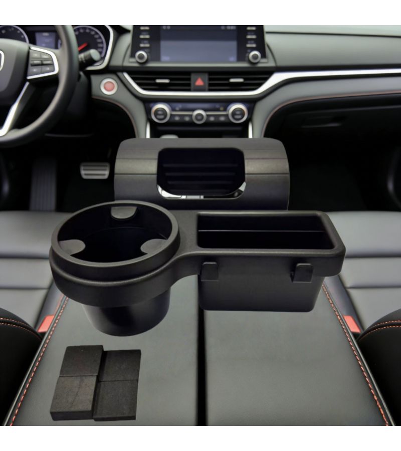 Car Multifunctional Storage Box And Cup Holder Organizer With 4 Foam Pads Tool Free Installation - Image 1