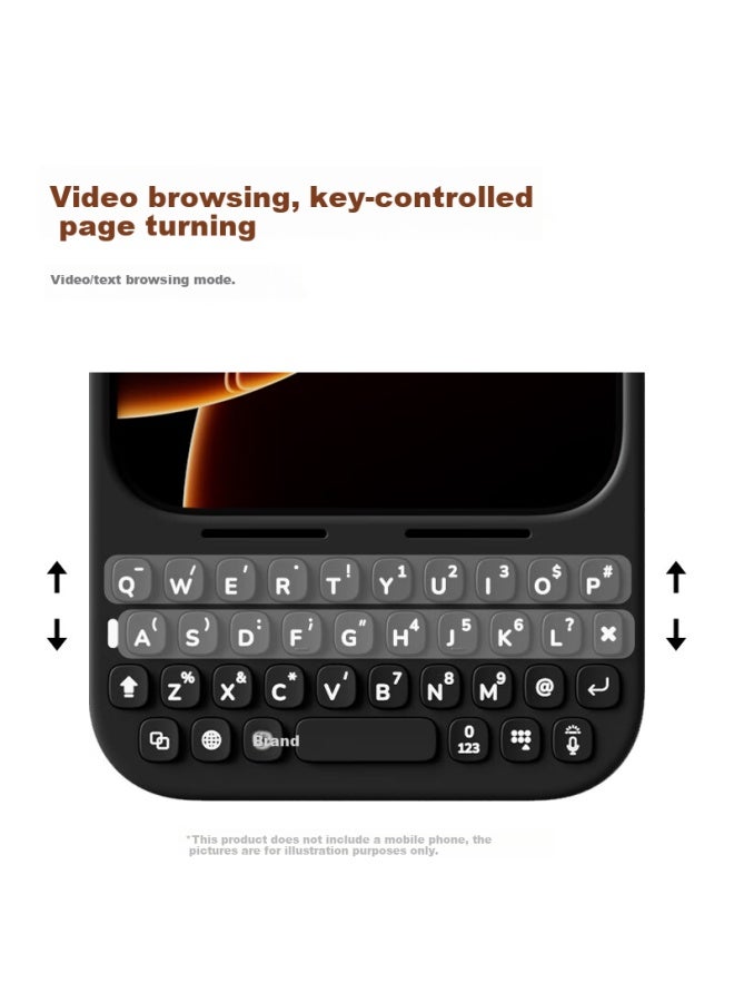 Akko Metakey Iphone 17 Pro Max Phone Keyboard Back Clip Integrated Phone Case, External Physical Keyboard With Blackberry Feel, Magnetic Support, Blue - Image 2