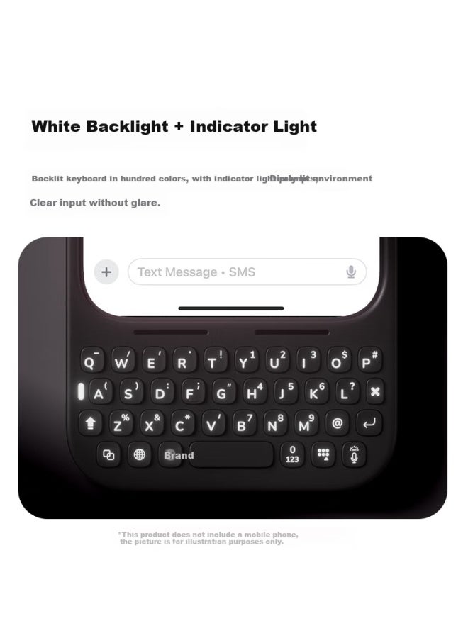 Akko Metakey Iphone 17 Pro Max Phone Keyboard Back Clip Integrated Phone Case, External Physical Keyboard With Blackberry Feel, Magnetic Support, Blue - Image 3
