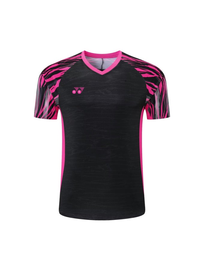 Yy New Badminton Uniforms For Men And Women Short-sleeved Quick-drying Badminton Tops Compeion Training Sportswear Breathable Group Purchase