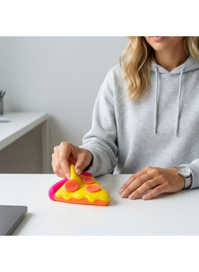 Needoh Saffron Pizza Squeeze Fidget Toy Soft Slow Rising Stress Relief Sensory Anxiety - Image 4