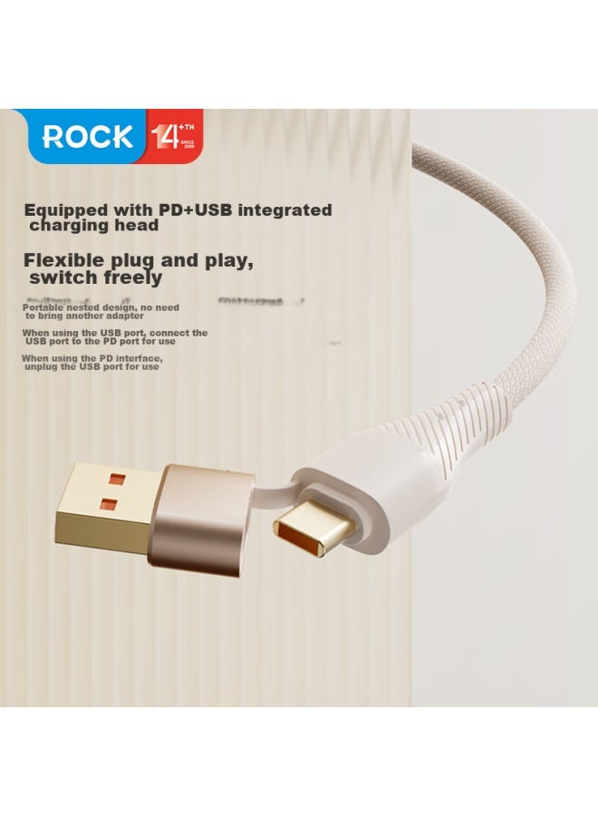 Rock Iphone 16/15 Charging Cable, Three-in Data Cable, One-to Type-c, Full Protocol Pd/fcp/scp/oc, 100w Fast Charging, For Apple/huawei/android, 1.5m, Black - Image 4