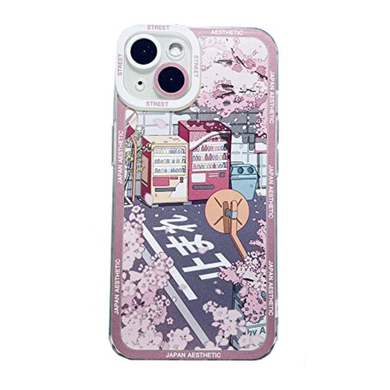 17 Cute Clear Case, Japanese Cool Cartoon Anime Aesthetic Scenery Design Stylish Soft Shockproof Angel Eyes Protective Transparent Back Case Cover Shell,17 - Image 1