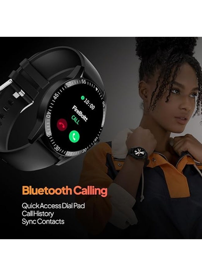 Fire-Boltt Talk 2  Bluetooth Calling Smartwatch, 1.39" TFT Display with Dual Button, Hands On Voice Assistance, 120 Sports Modes, in Built Mic & Speaker (Talk 2, Black) - Image 4