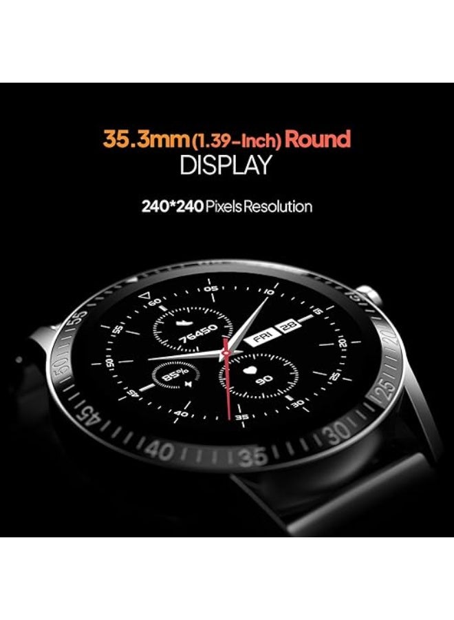 Fire-Boltt Talk 2  Bluetooth Calling Smartwatch, 1.39" TFT Display with Dual Button, Hands On Voice Assistance, 120 Sports Modes, in Built Mic & Speaker (Talk 2, Black) - Image 3