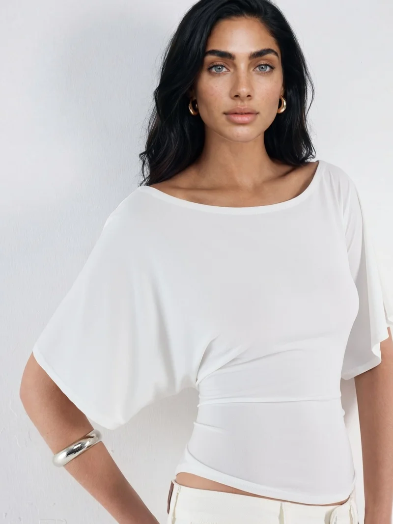 هيكاب Boat Neck Knitted Top
