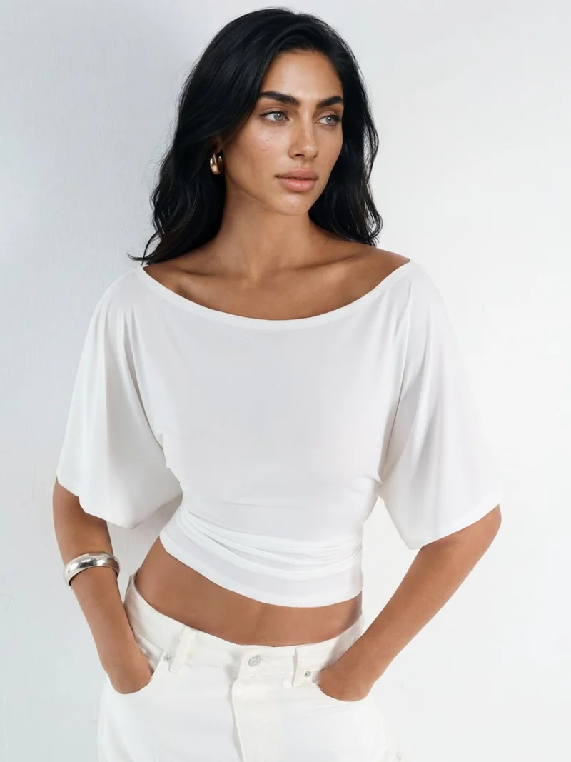 هيكاب Boat Neck Knitted Top