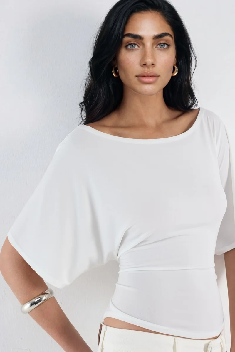 Hiccup Boat Neck Knitted Top