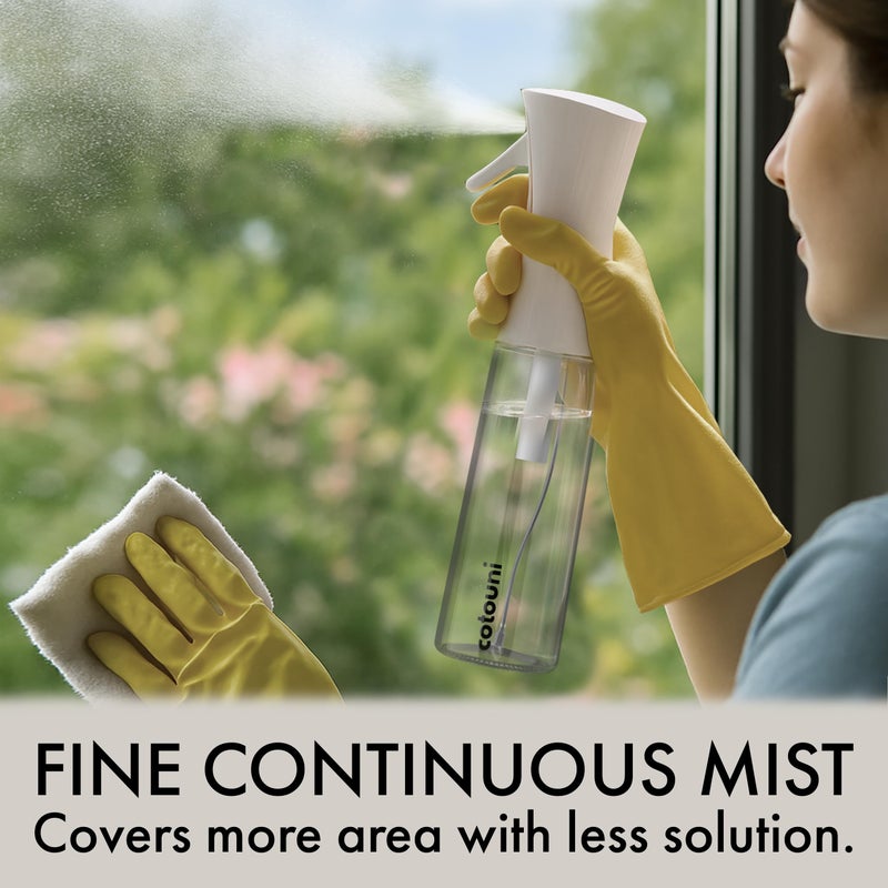 Cotouni Continuous Spray Bottle for Hair Care, Hydrating Skin Care | Plant Mister or Squirt Bottle for Ironing and Cleaning, 10.1 fl oz/300 mL Clear Glass, 9.8"(H) x 2.08"(W) - Image 3