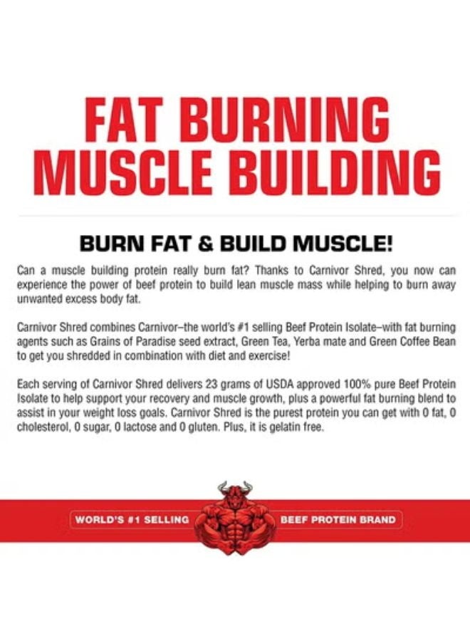 MUSCLEMEDS Carnivore Shred Fat Burning Beef Protein Isolate Chocolate Flavor 56 Servings - Image 4