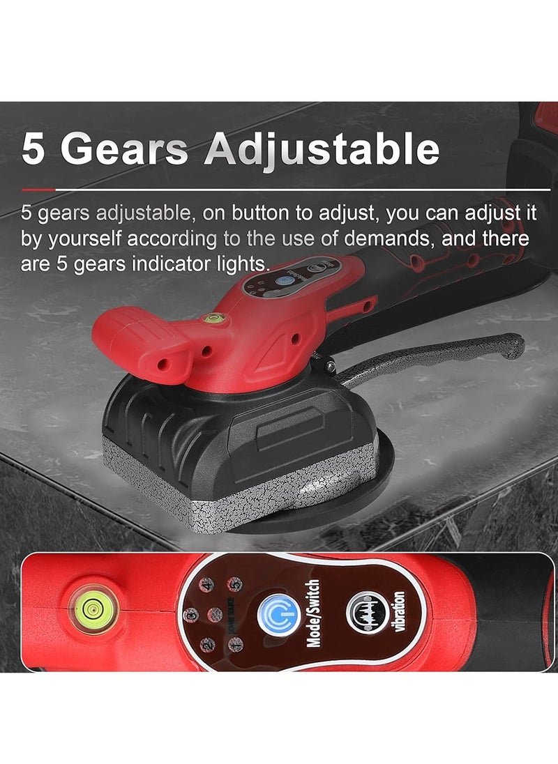 21V Heavy-Duty Tile Laying Machine - 220-240V Professional Grade Vibrating Tool for Marble & Ceramic, High Torque Motor with Heat-Resistant Design, Premium Mosque & Villa Renovation Tools (UK Plug)