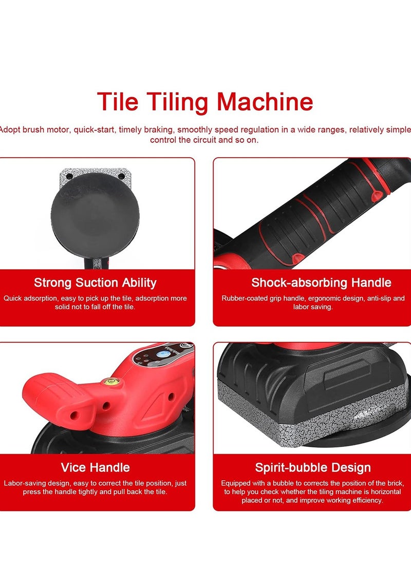 21V Heavy-Duty Tile Laying Machine - 220-240V Professional Grade Vibrating Tool for Marble & Ceramic, High Torque Motor with Heat-Resistant Design, Premium Mosque & Villa Renovation Tools (UK Plug)